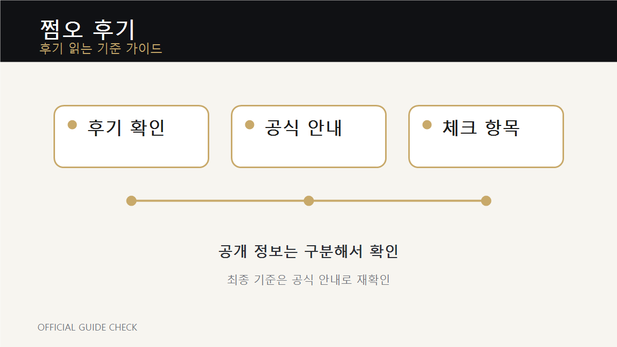 쩜오 후기 기본 안내 이미지
