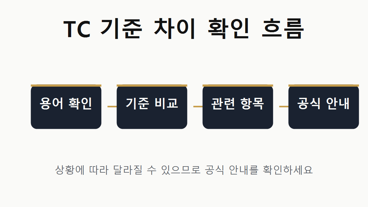 TC 기준 차이 진행 흐름 이미지